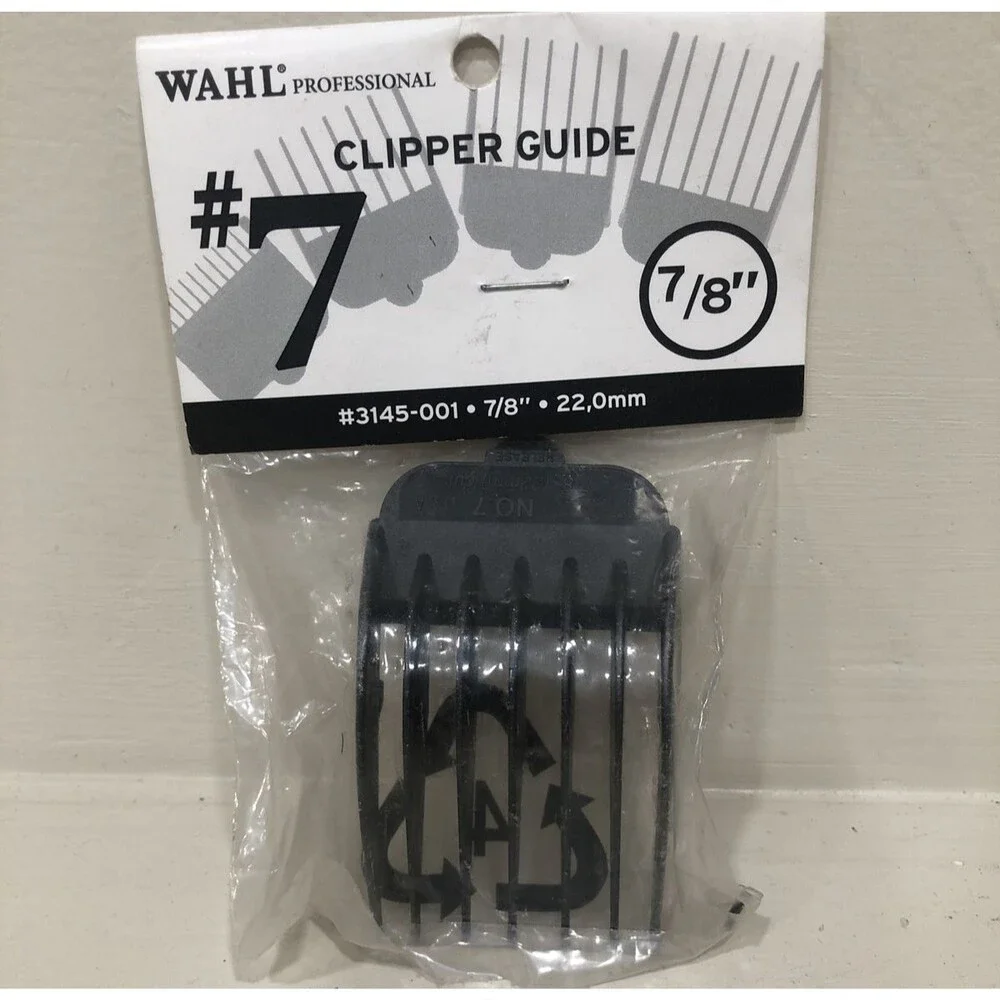 7/8” Wahl Attachment Clipper Guide Comb Guard 22mm #7 Black Genuine Vintage NEW